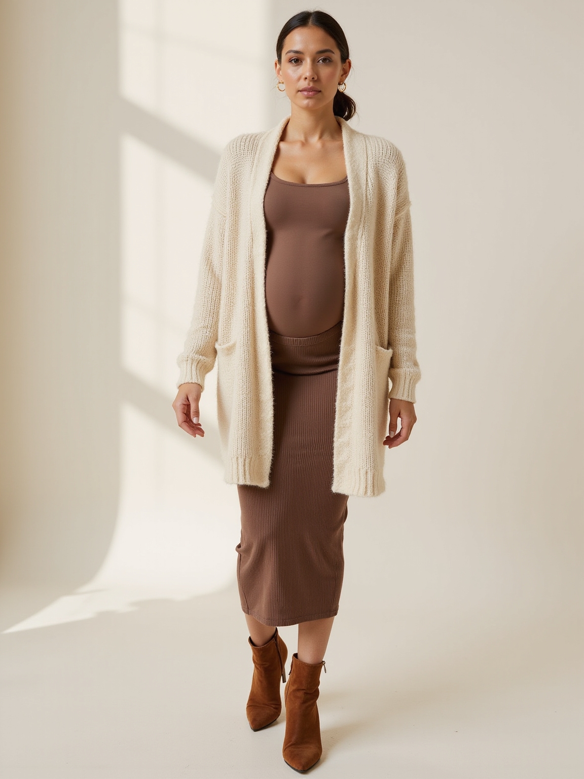 oversized cardigan with tank