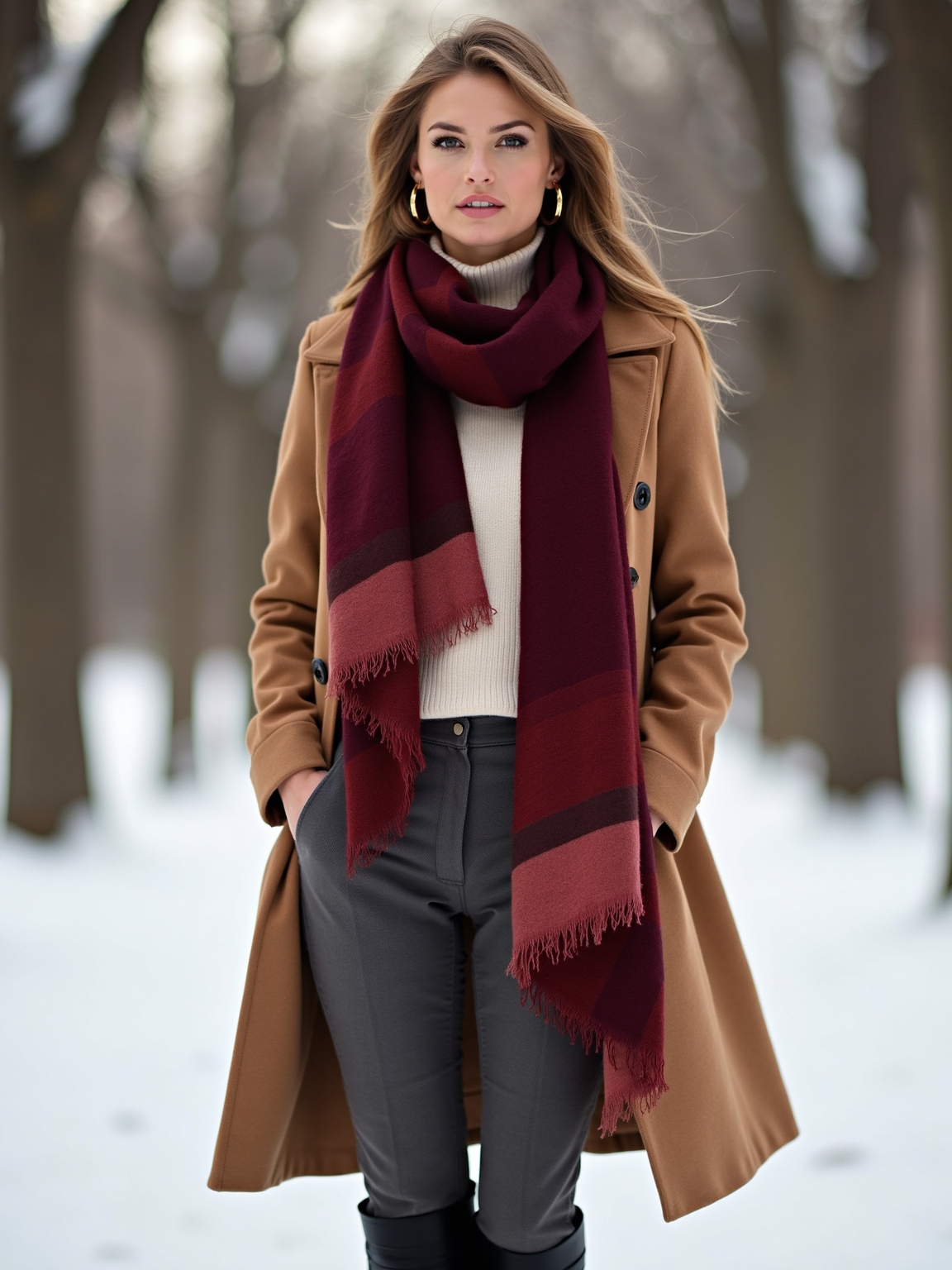 oversized fringed cashmere wraps