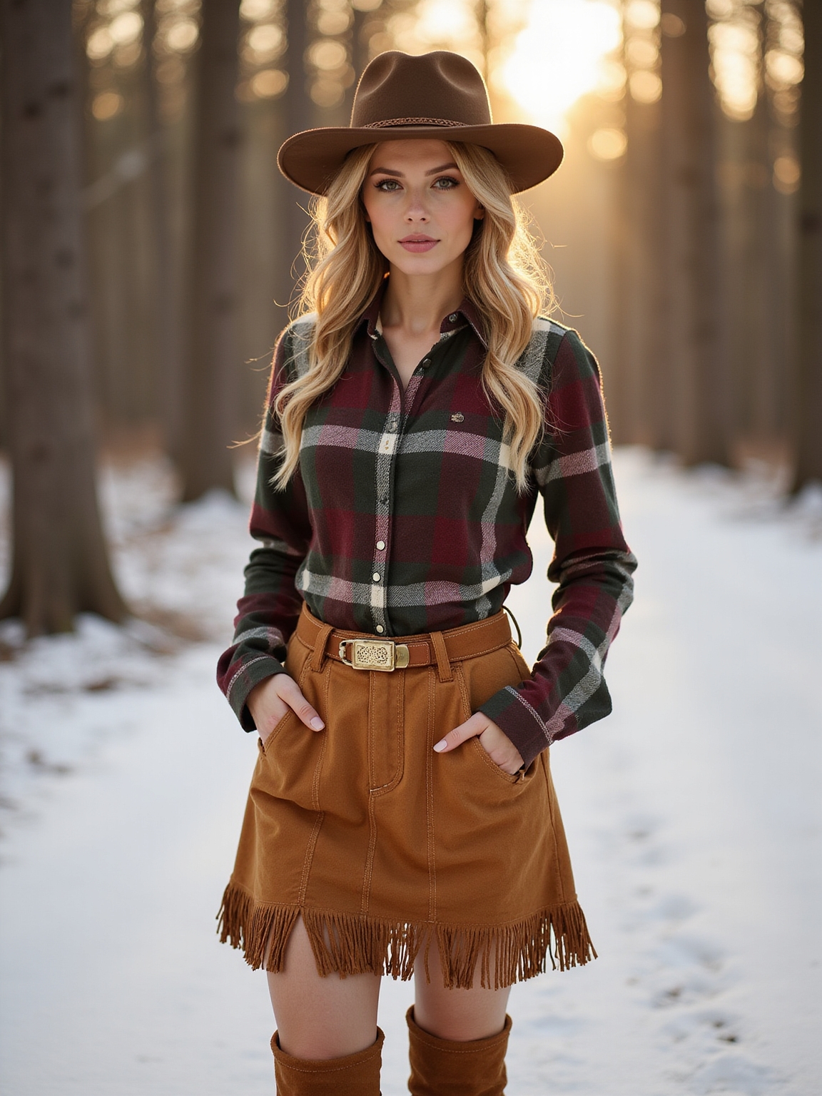 plaid flannel with suede