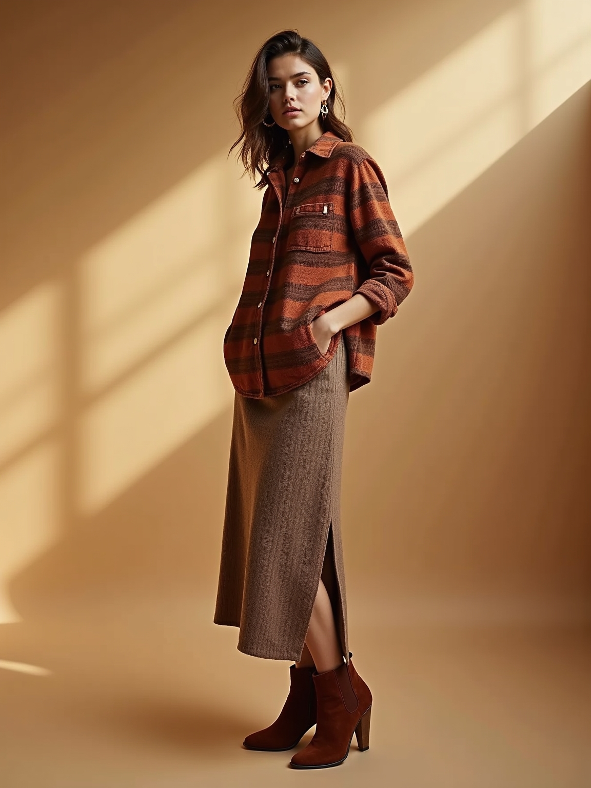 plaid shirt knotted waist