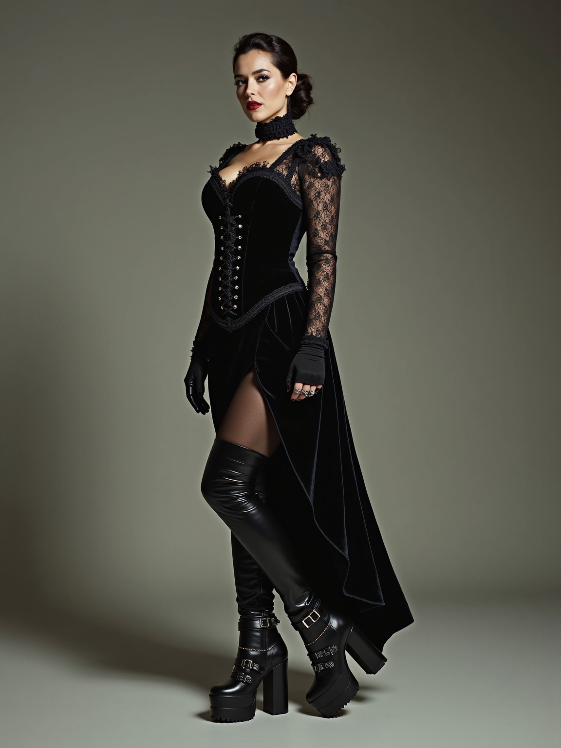 platformed buckled victorian heels