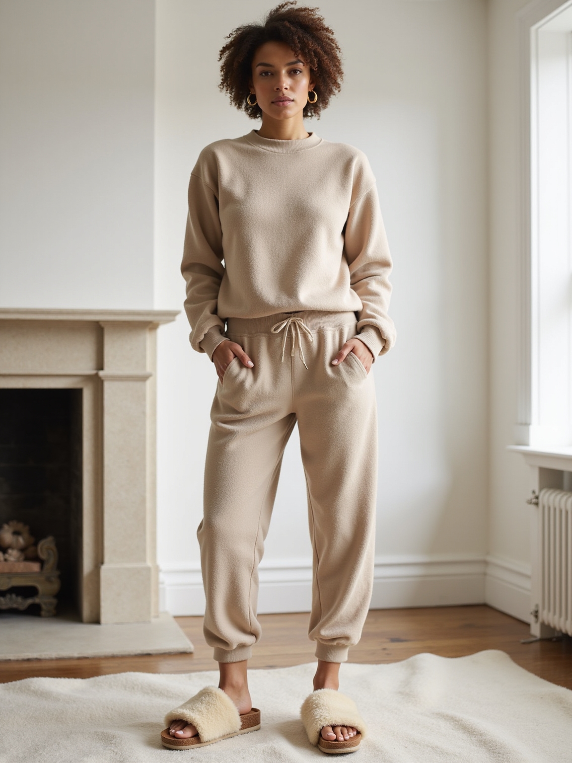 plush fleece lounge set serenity