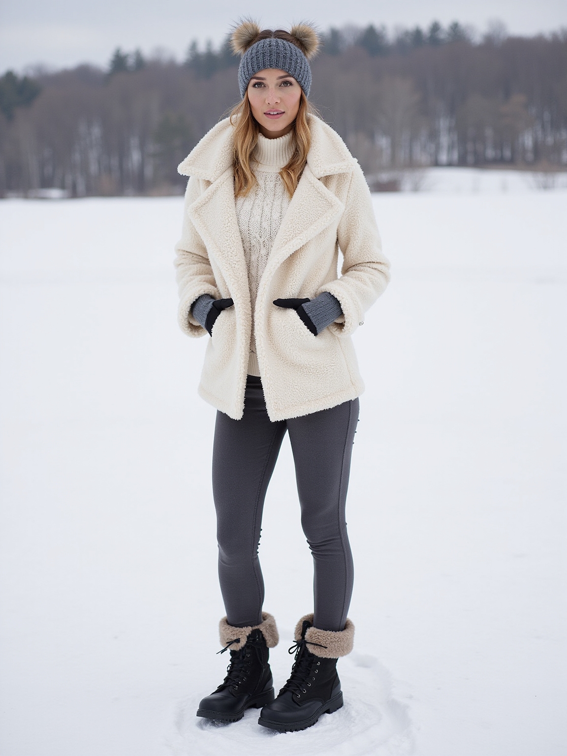 plush fleece snow boot warmth