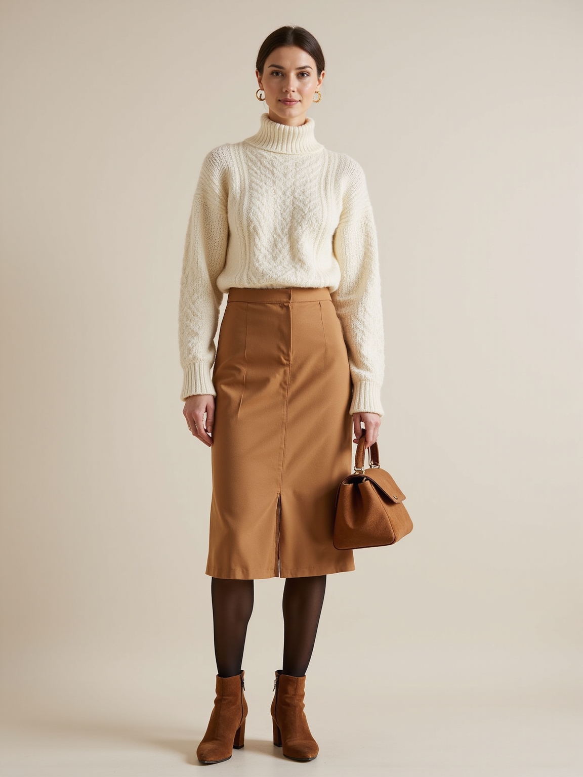 plush sweater fluid midi