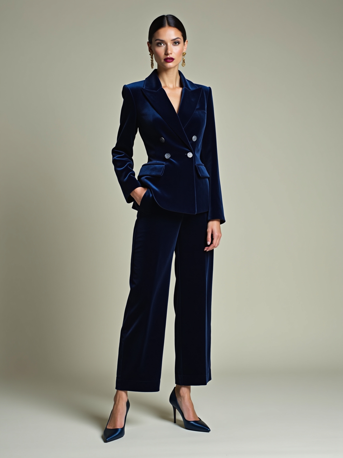 plush velvet winter eveningwear