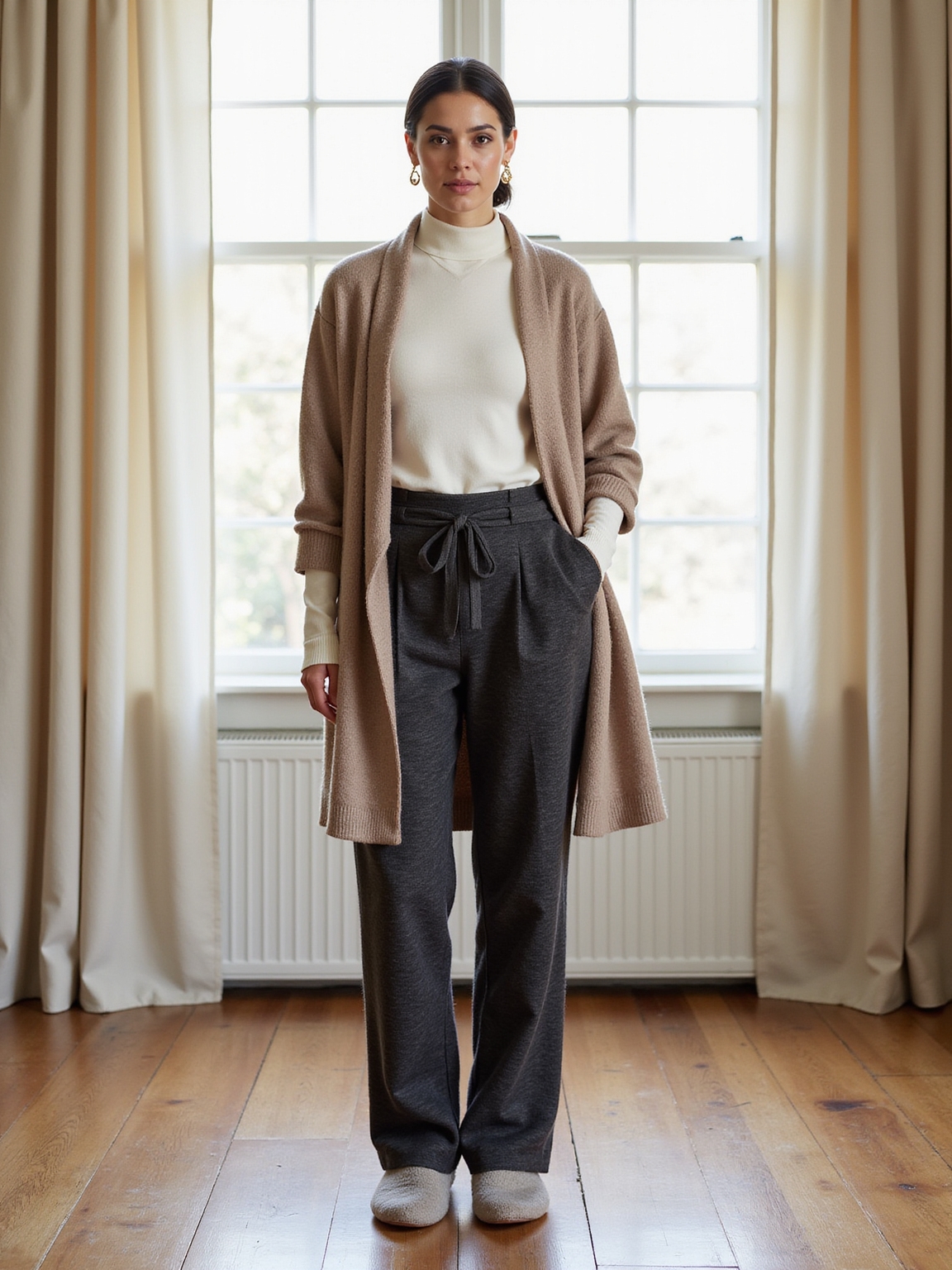 polished cozy matching knitsets