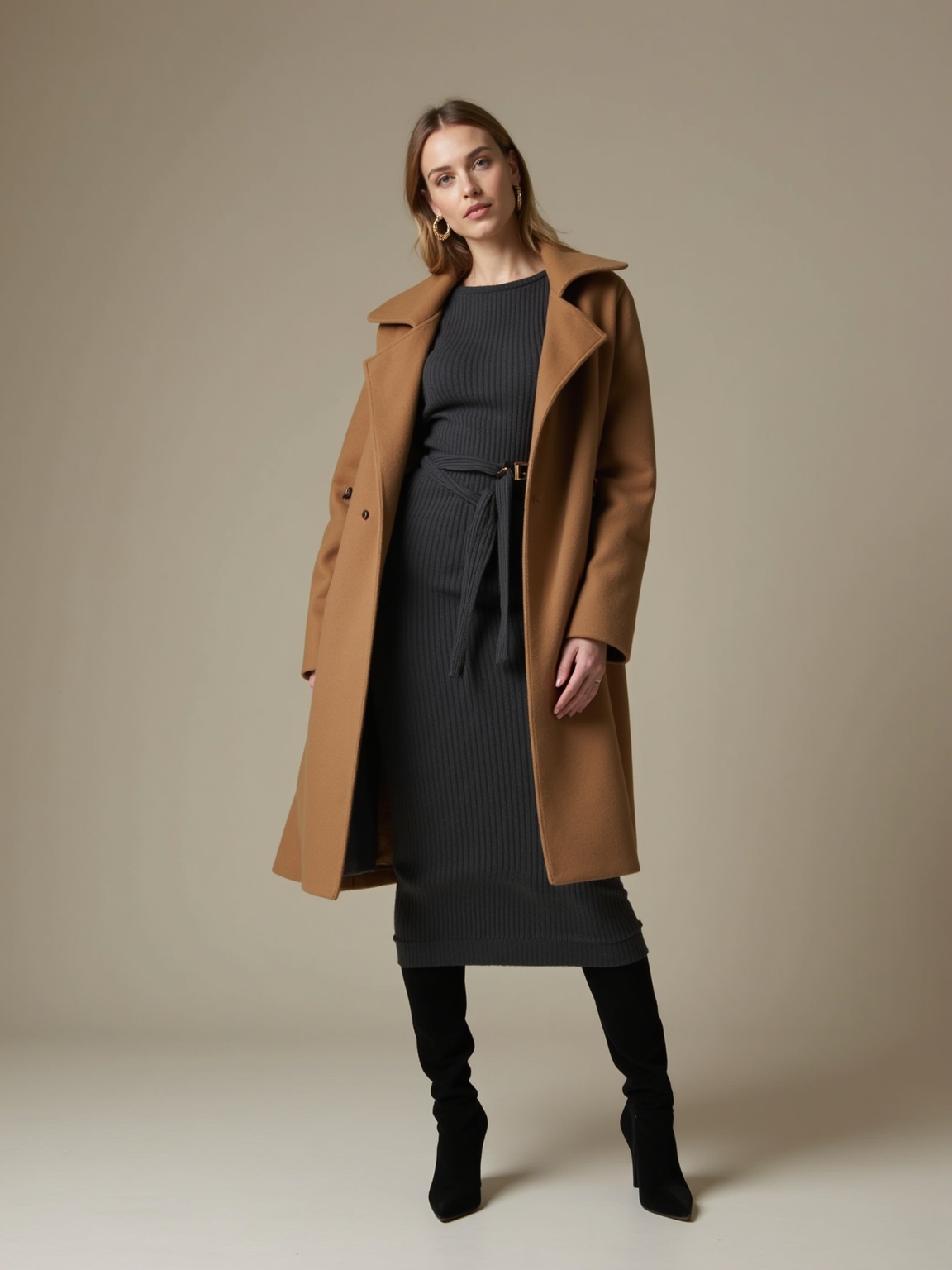 polished cozy midi sweater dresses