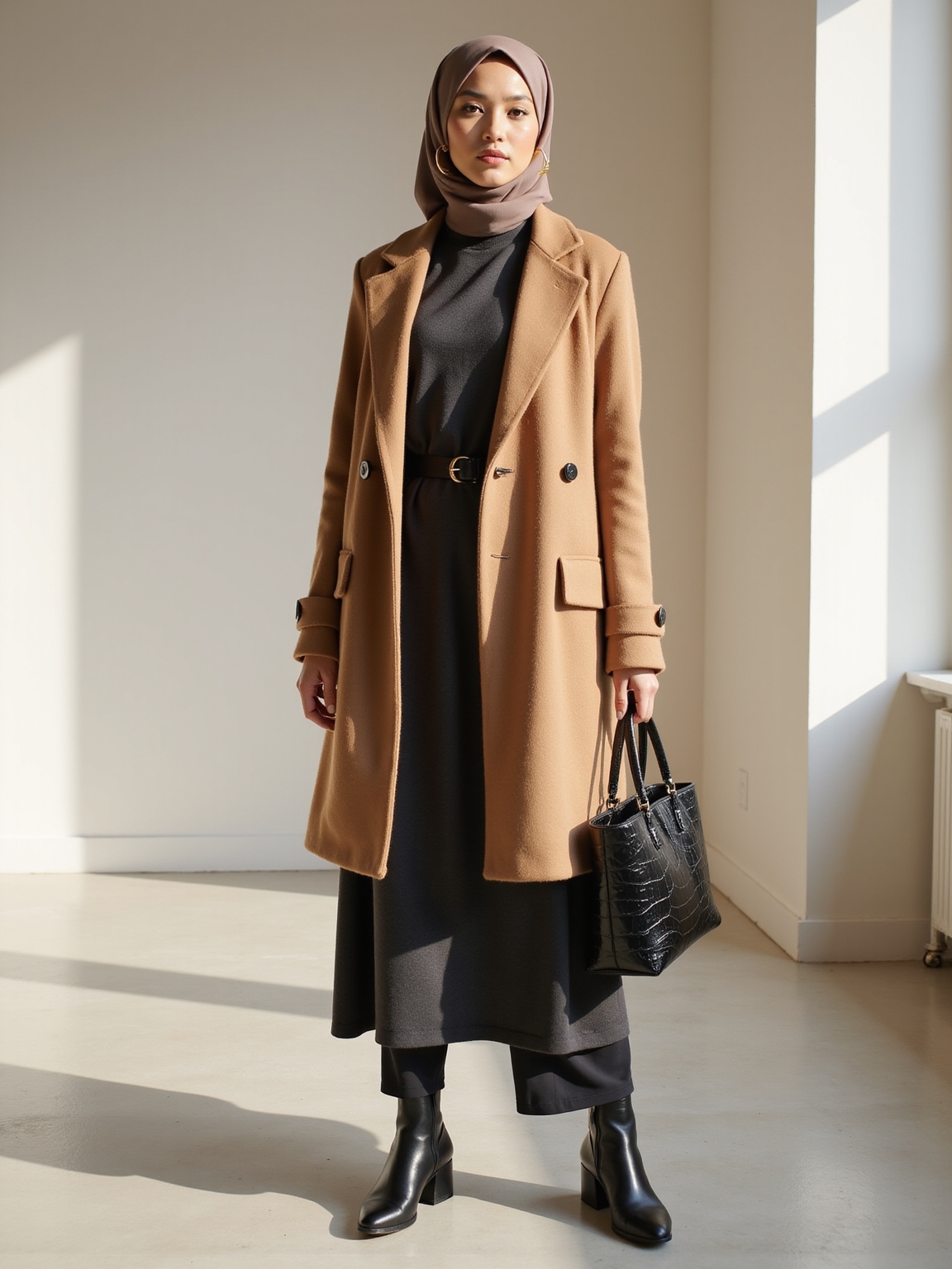 polished minimalist workwear ensemble