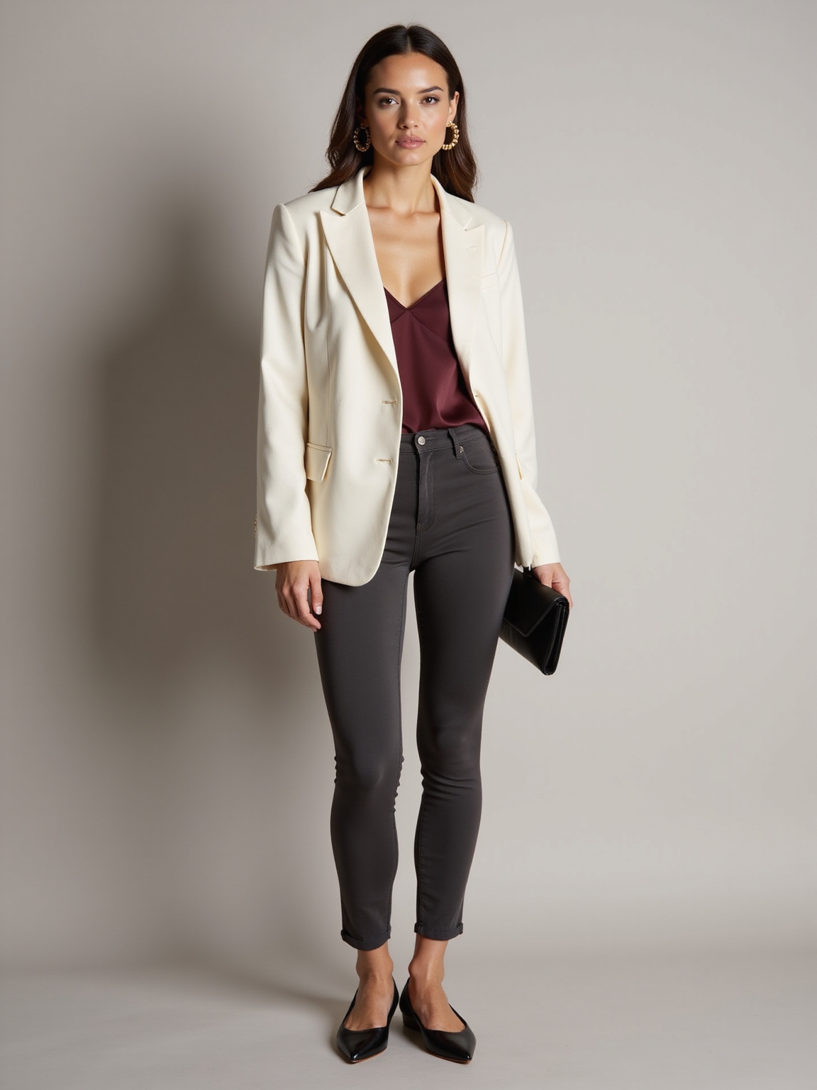 ponte leggings with oversized blazer
