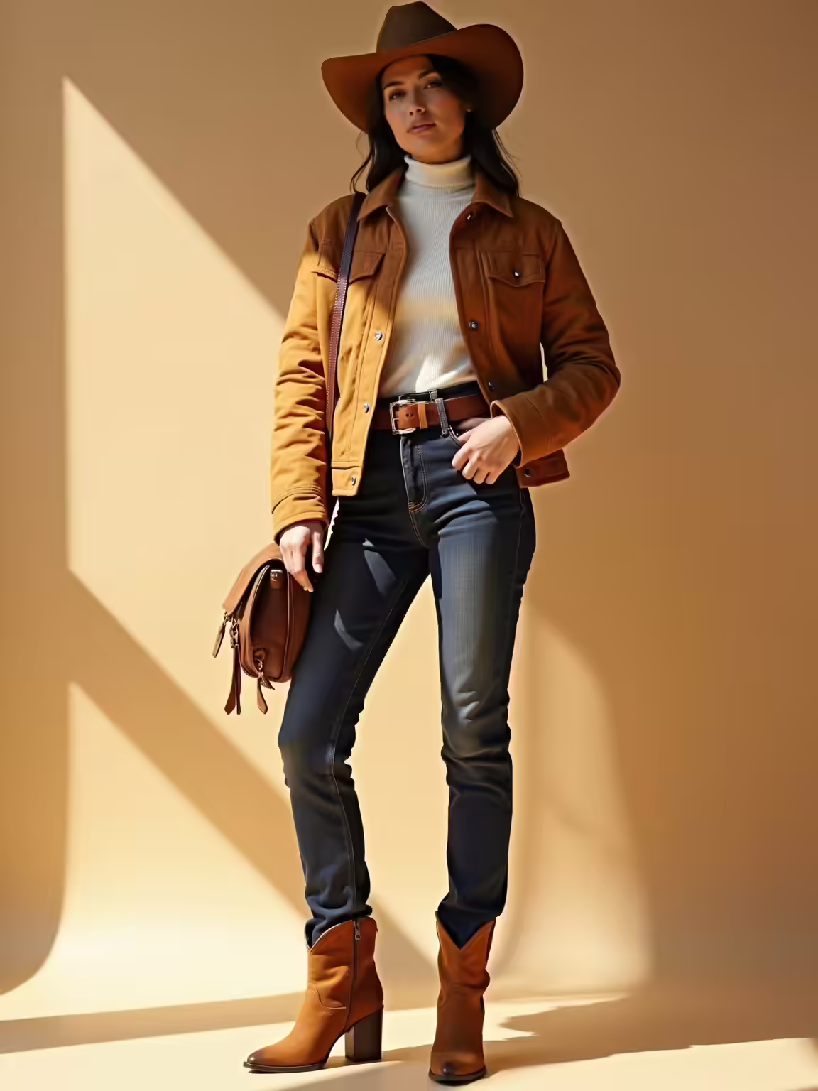quilted jacket suede cowgirl booties