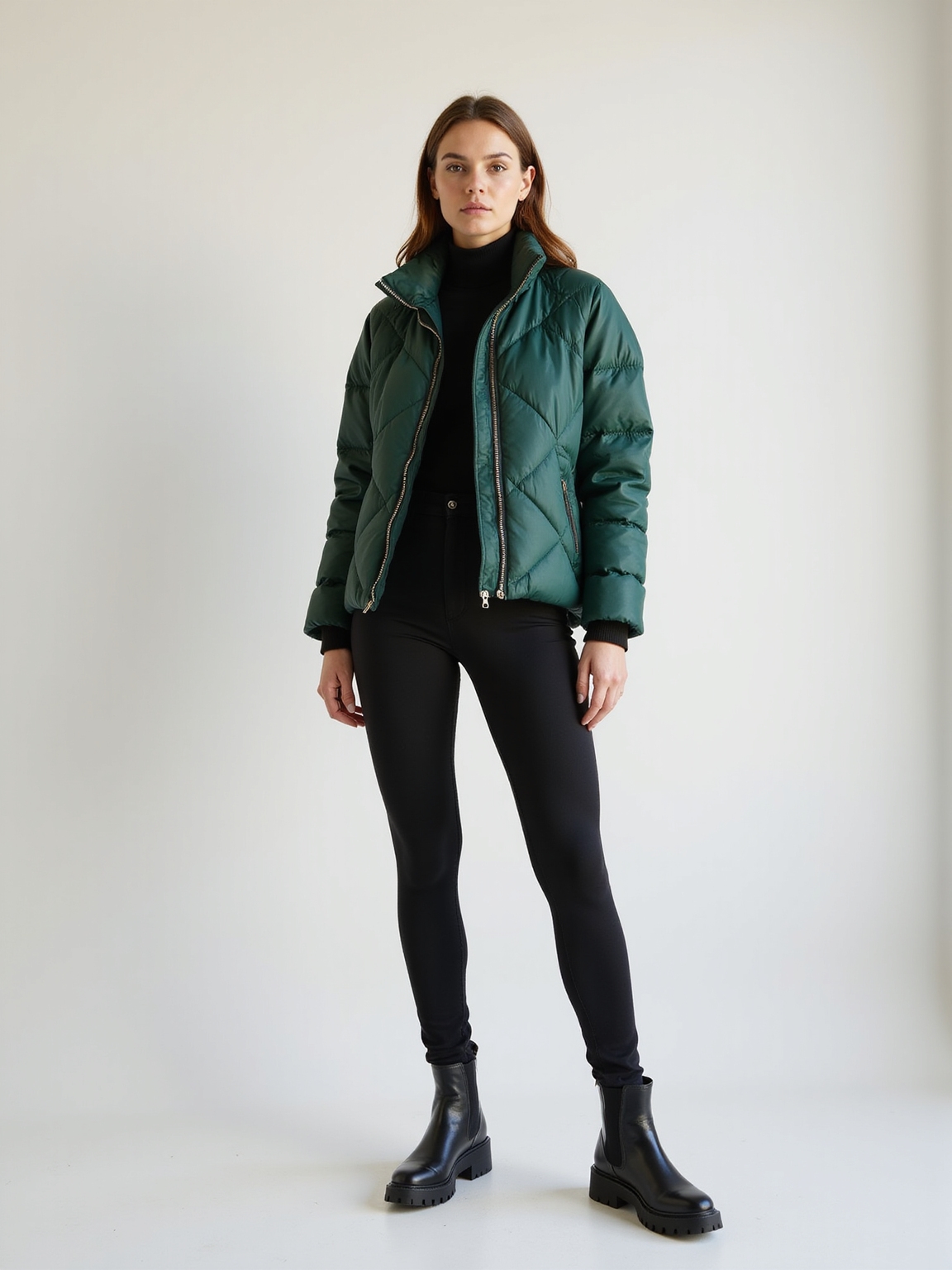 quilted puffer leggings boots