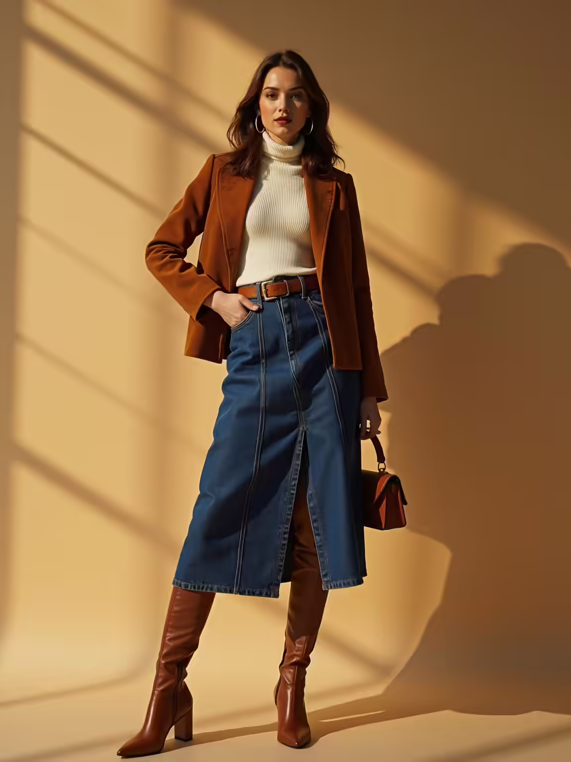 retro jean fall outfit vibes