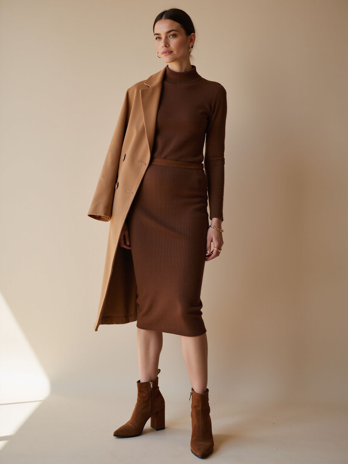 ribbed knit neutral co ord