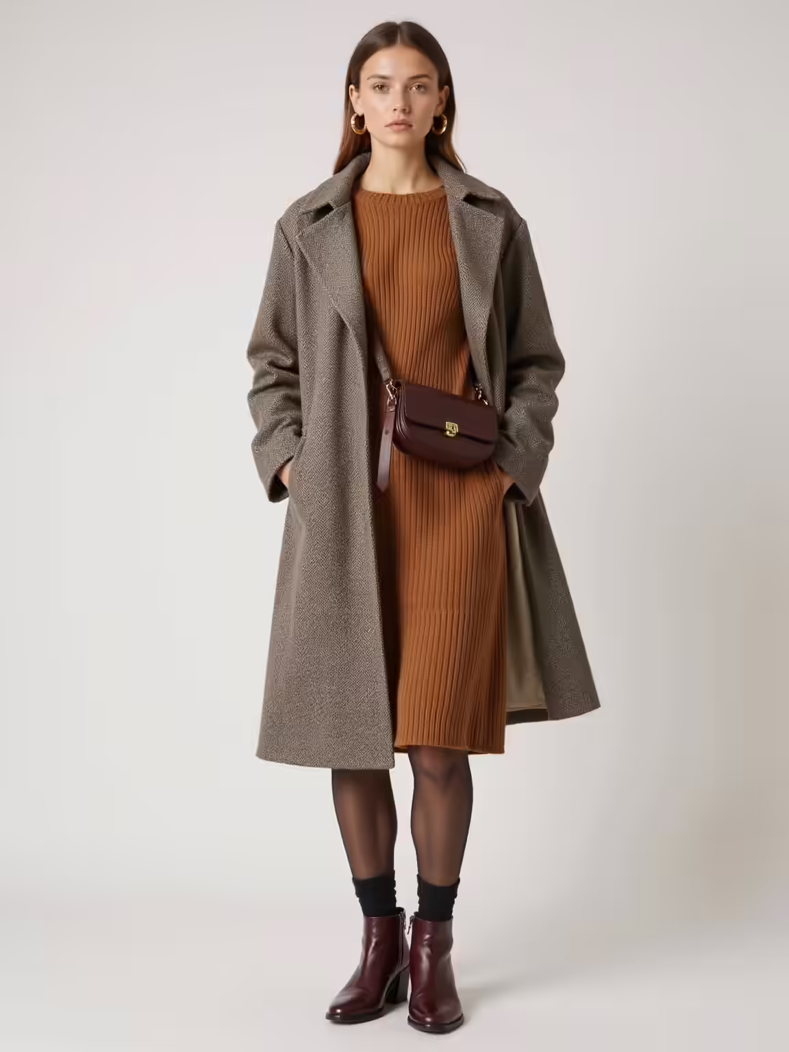 ribbed wool tights layering