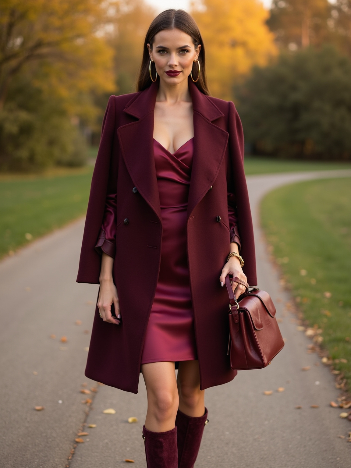 rich burgundy autumn style