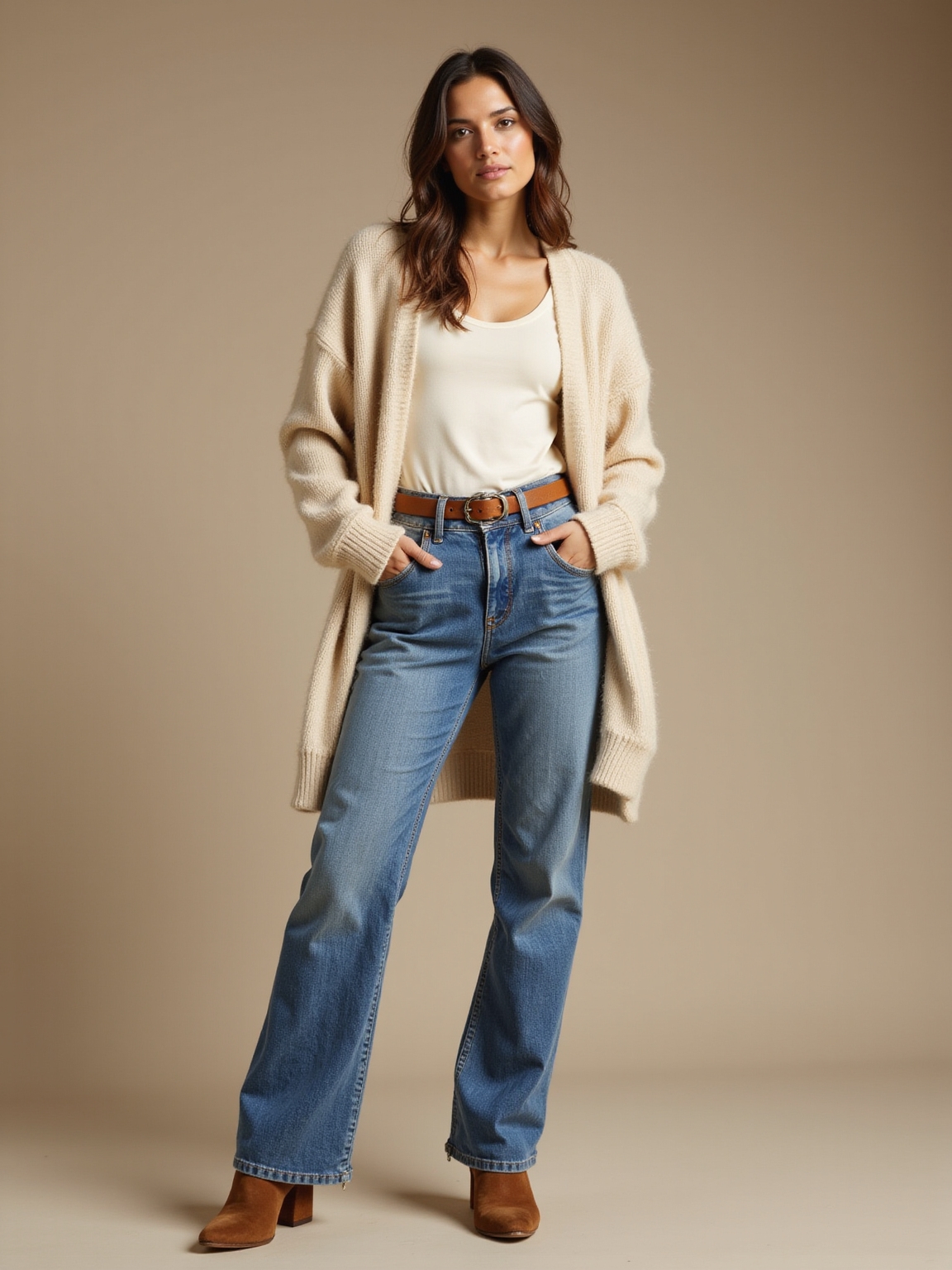 roomy denim cozy cardigan