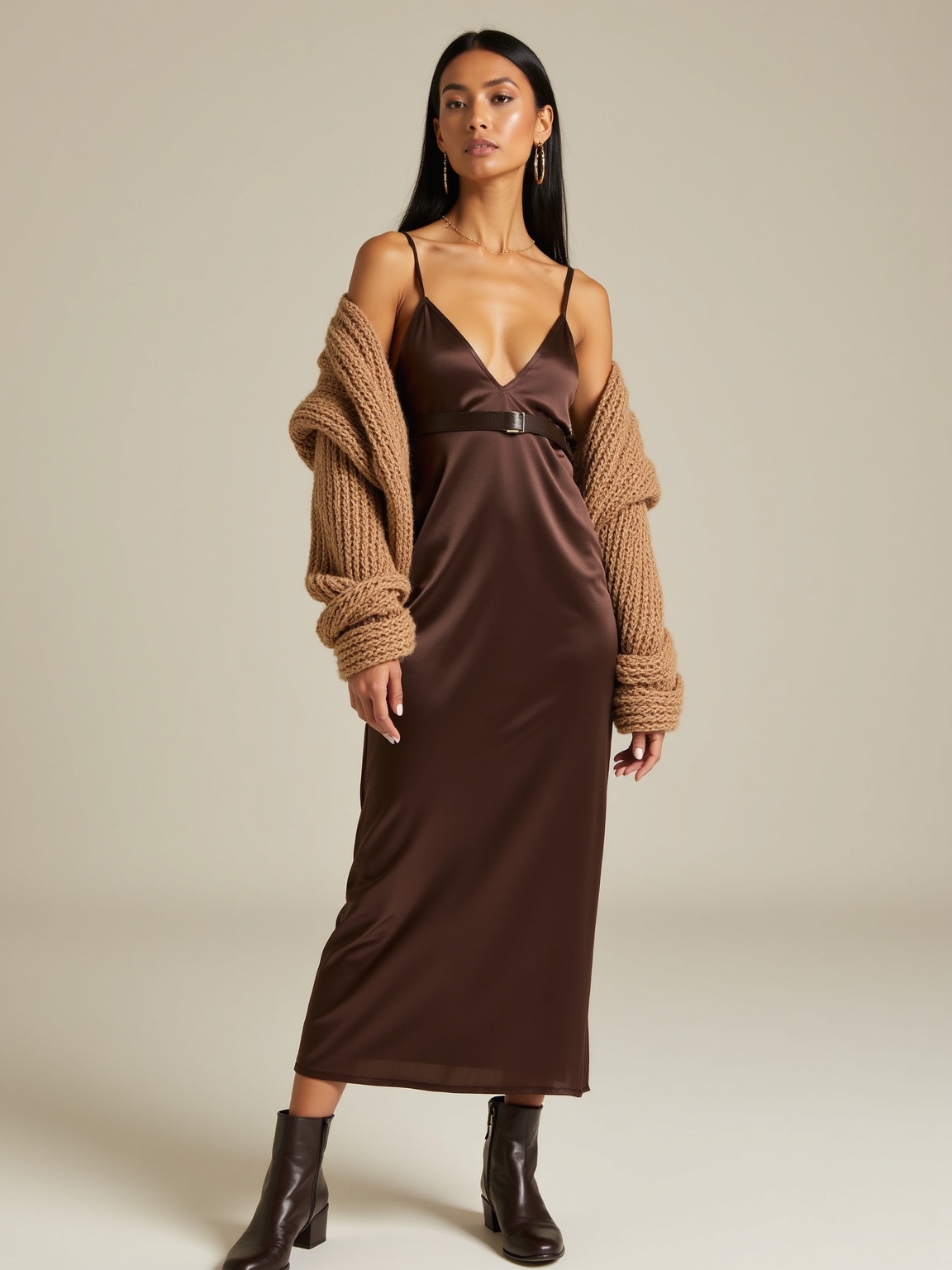 satin slip beneath knit