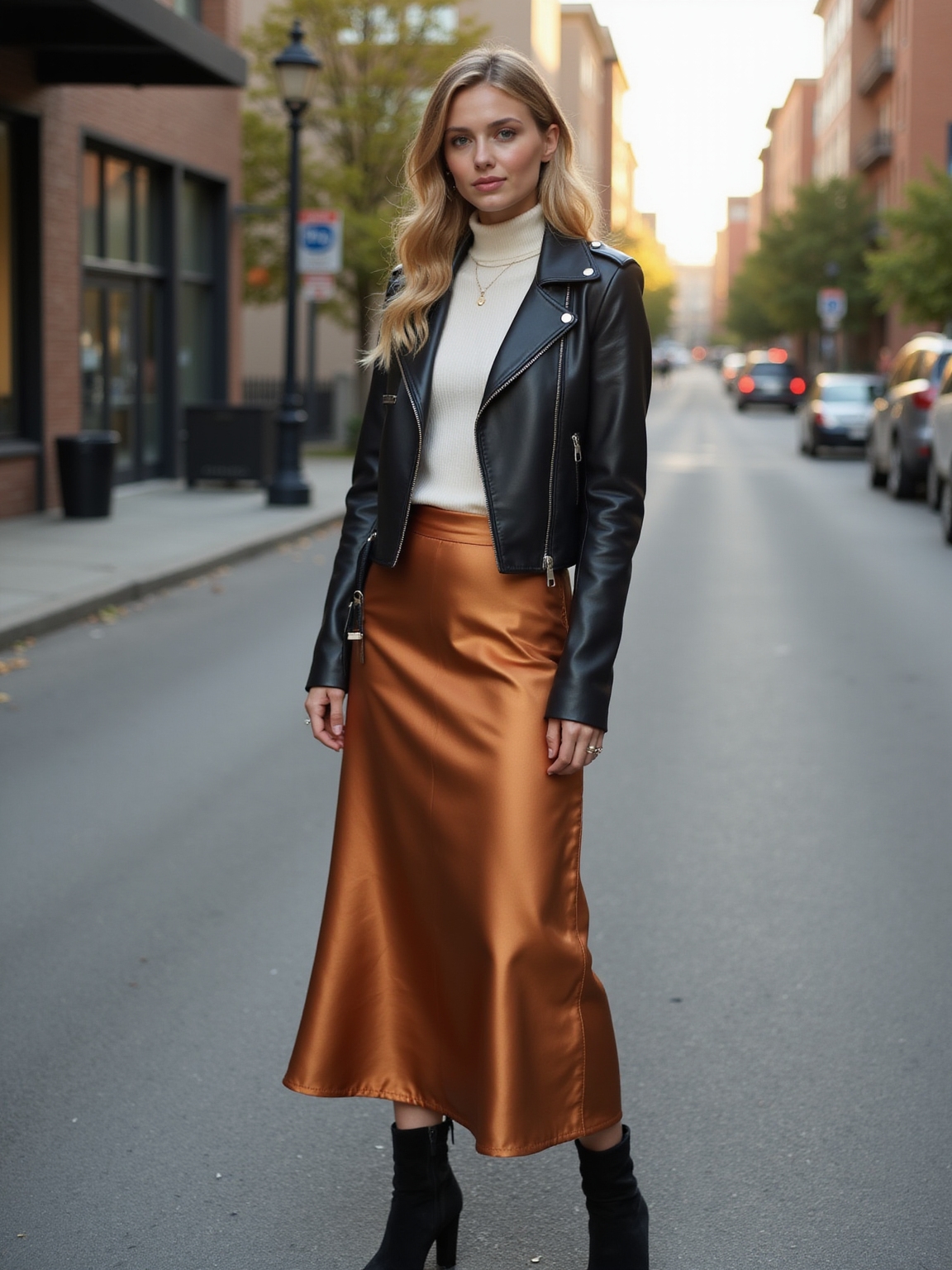 satin slip meets moto