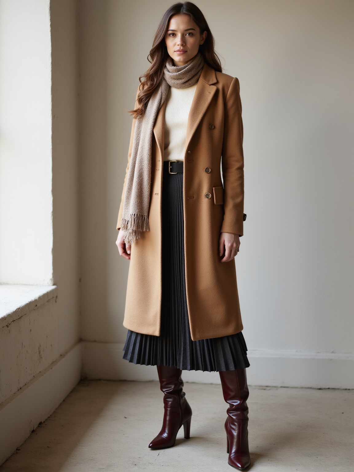 sculpted leather boots with flair
