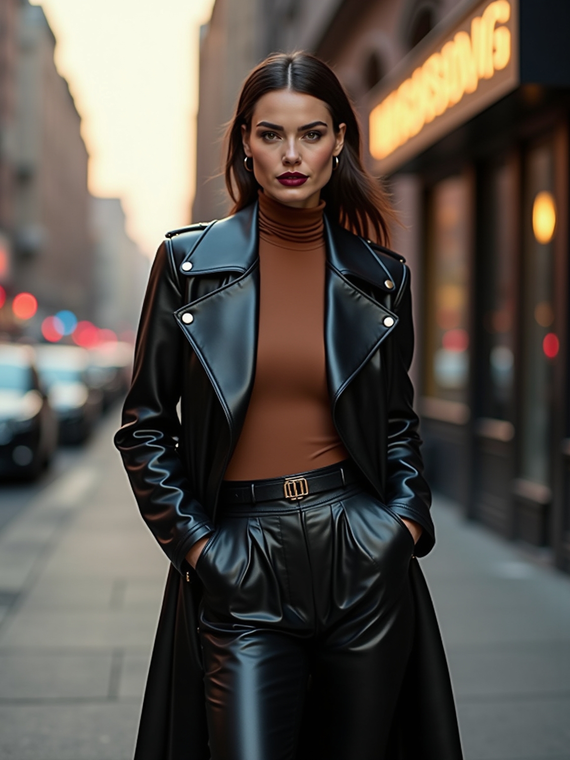 sculpted leather cinematic night