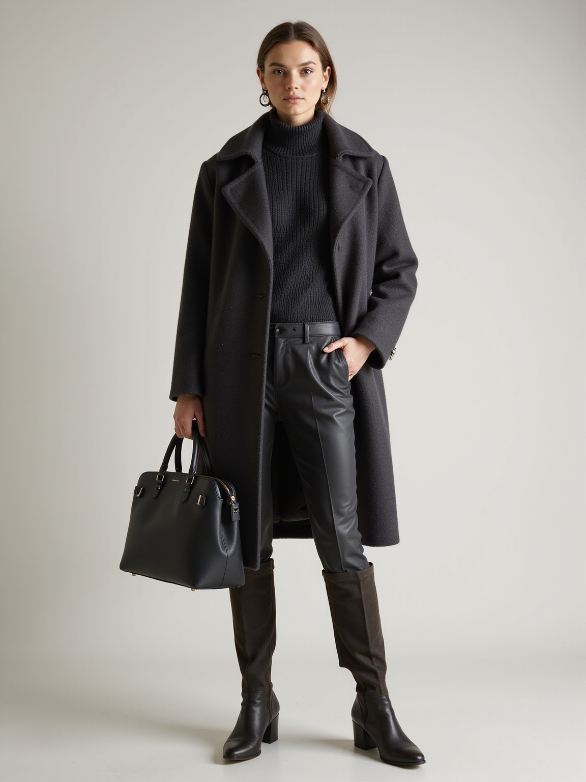 serene layered charcoal citywear