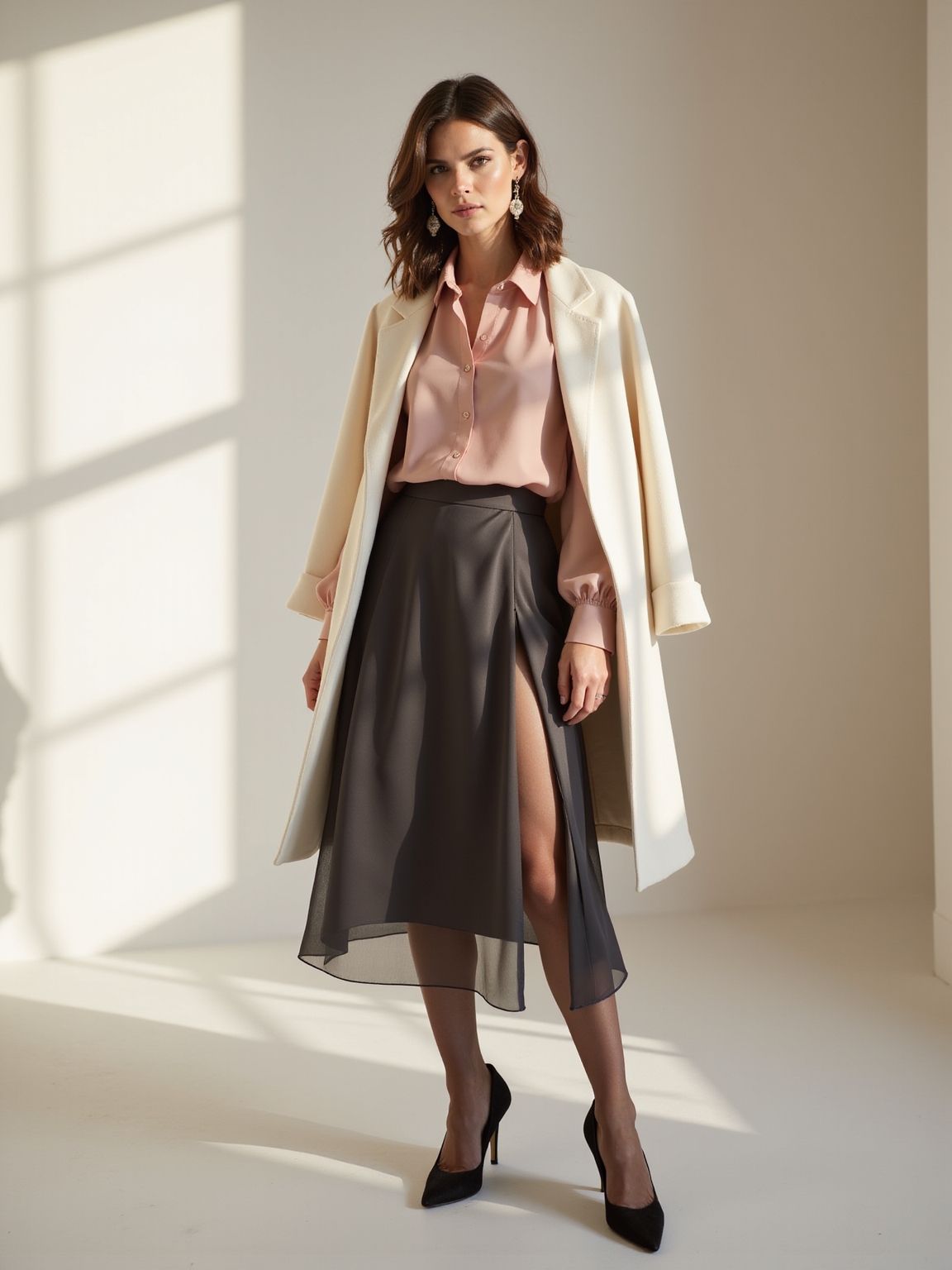 sheer layers soften winter knit