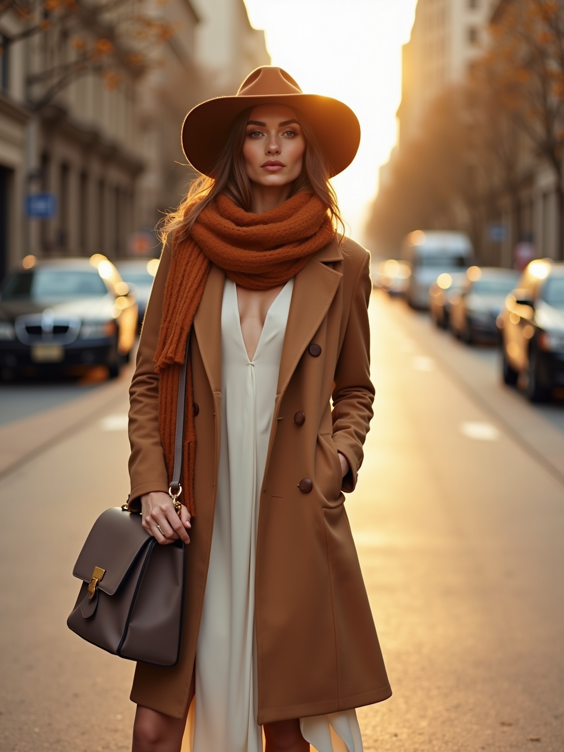 silk scarf felt brim tote