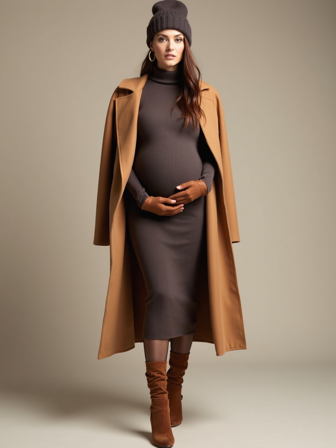 sleek heat holding maternity layers