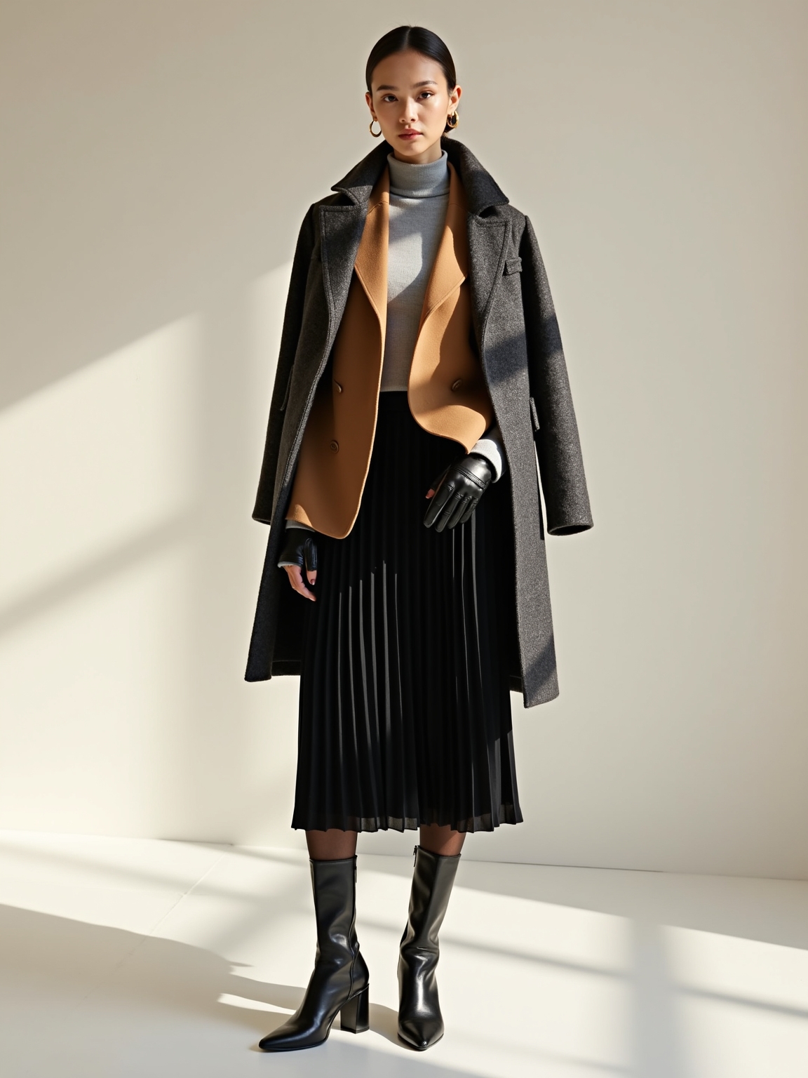 sleek layered pieces for coats