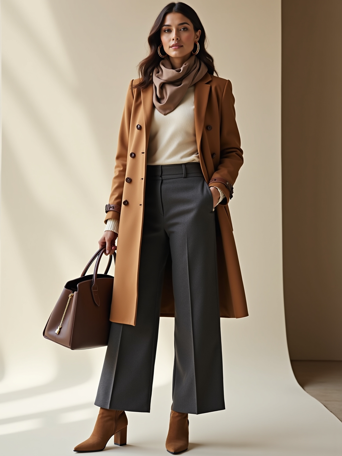 sleek layered polished winterwear