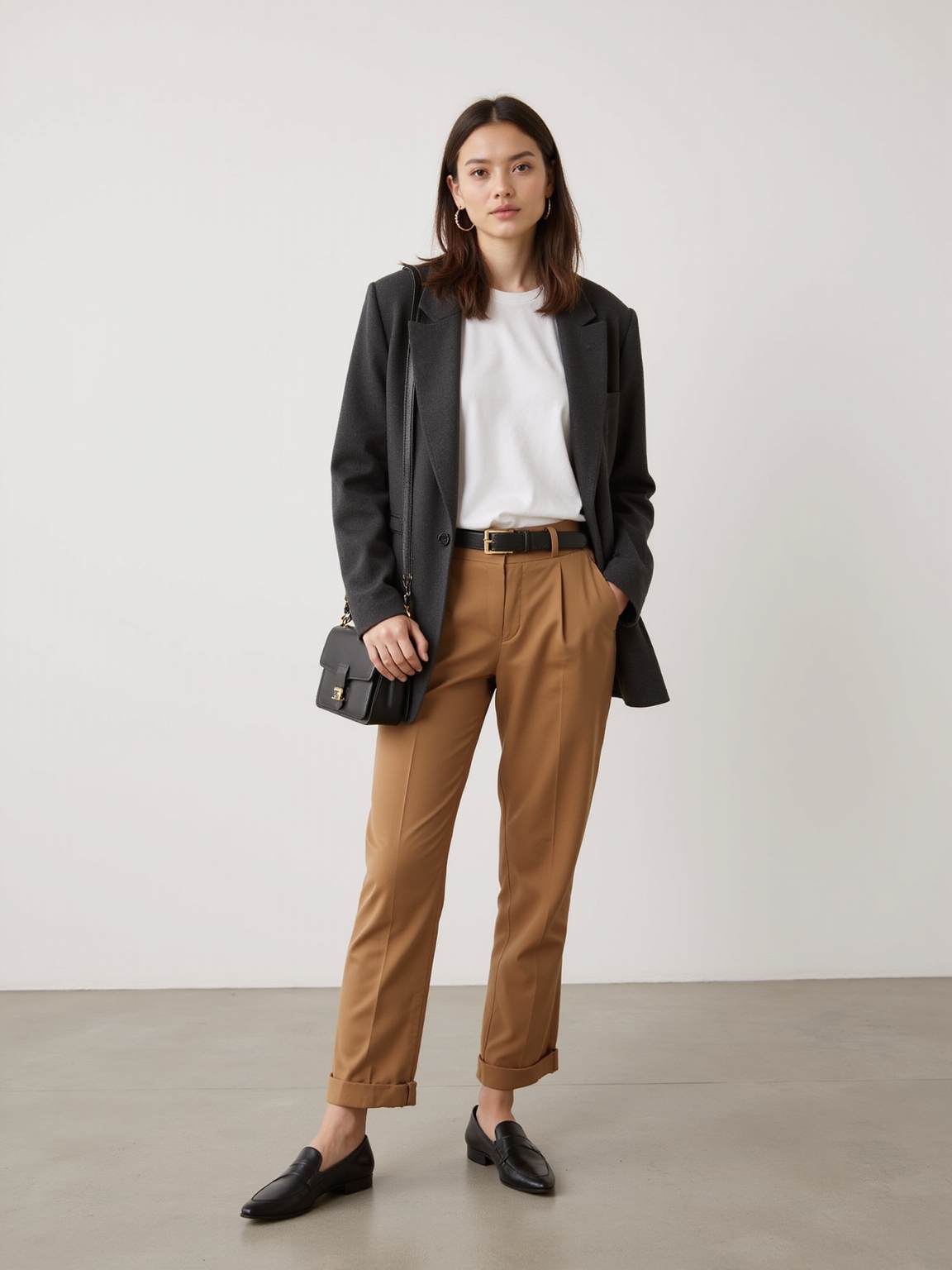 slouchy blazer clean tee