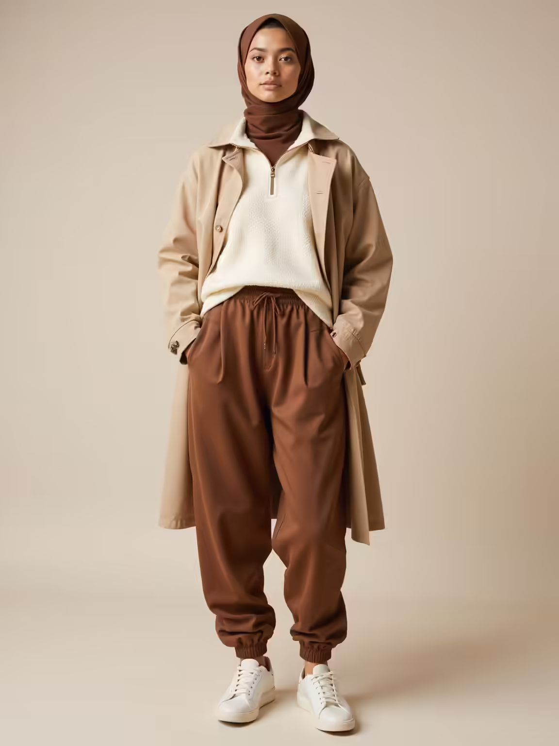 soft lined weekend athleisure ensemble