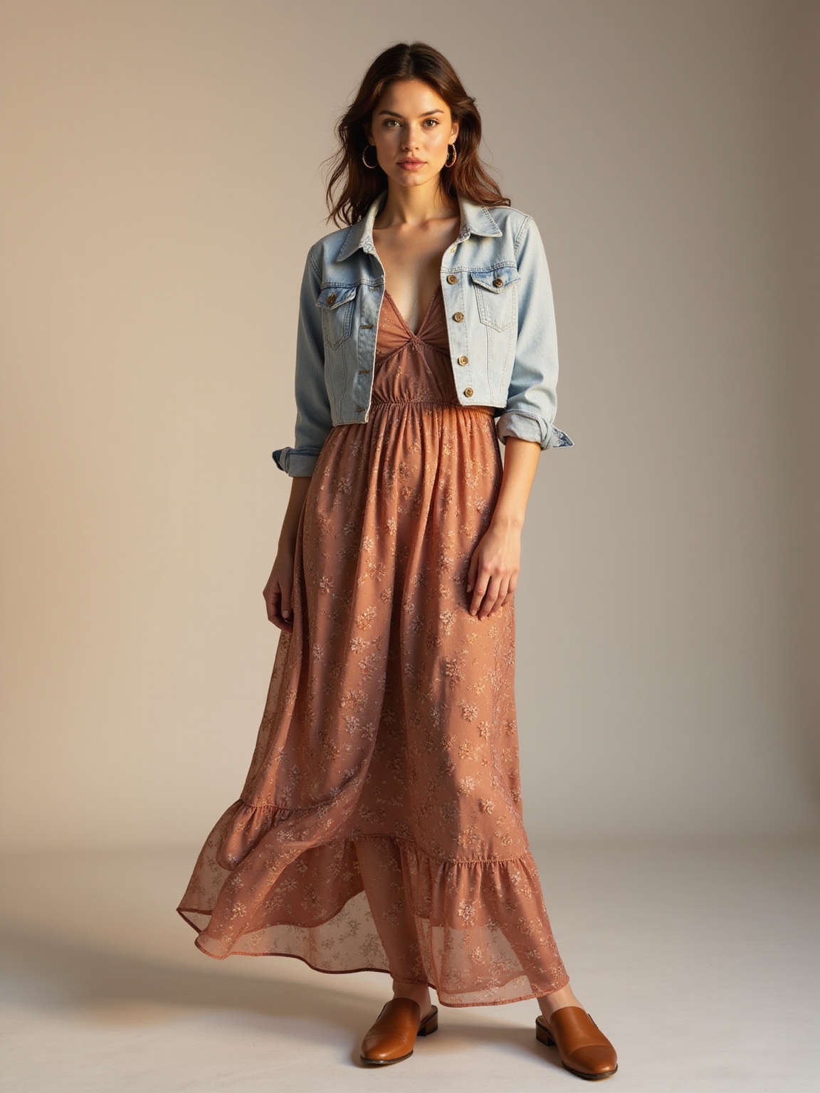 soft maxi denim mules