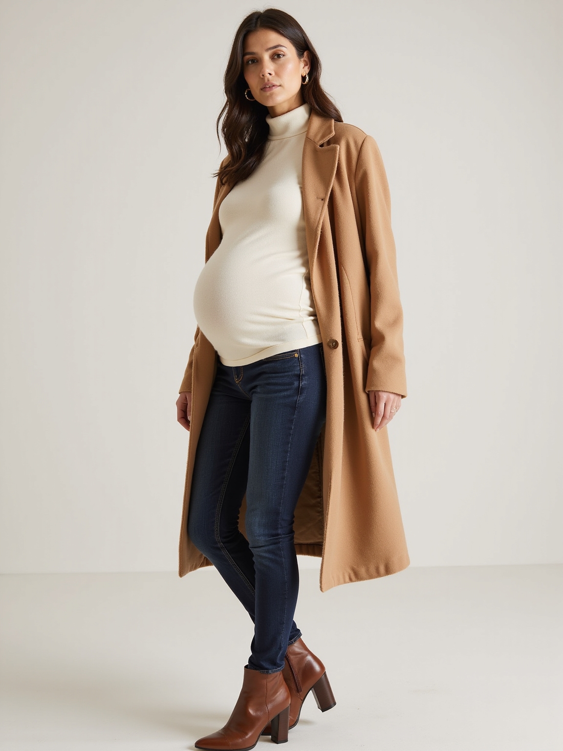 soft stretch over belly tailored denim