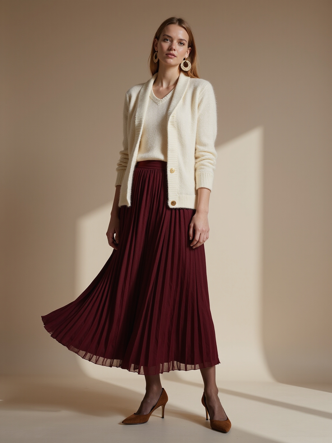 soft sweater pleats earrings