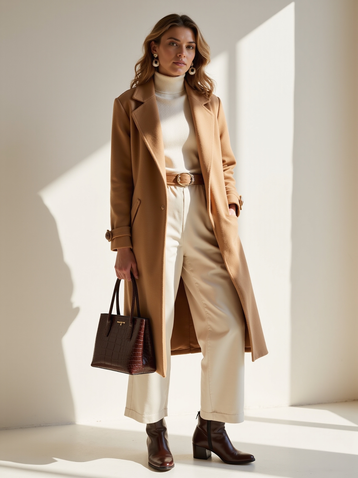 softly tailored feminine coat silhouette