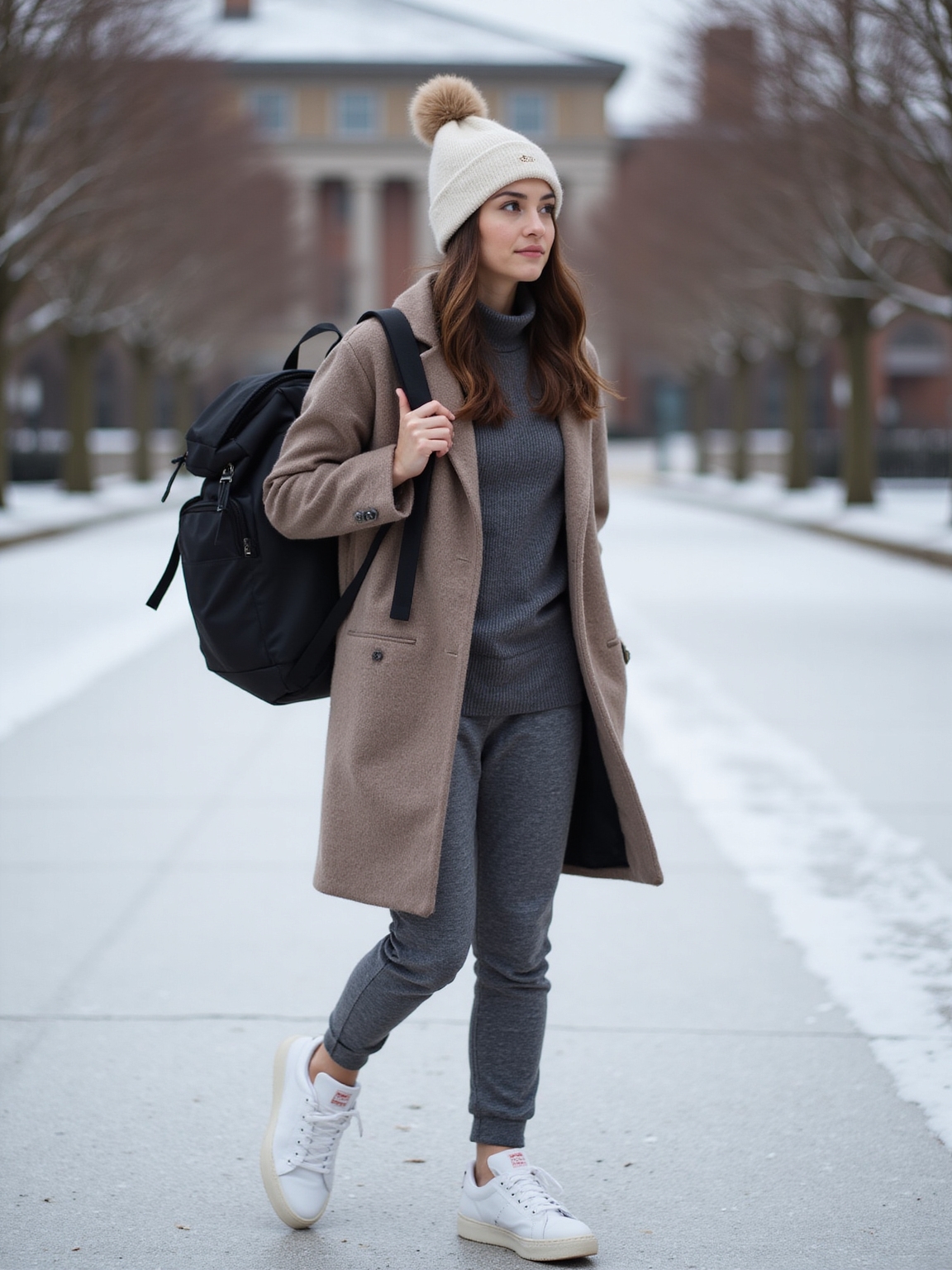 streamlined layered winter athleisure