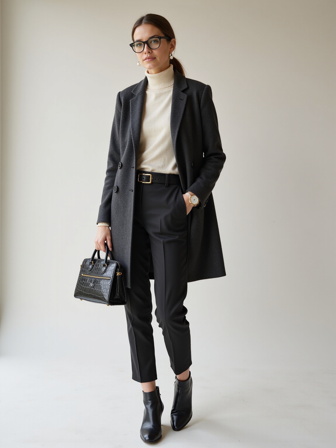 structured leather minimal hardware