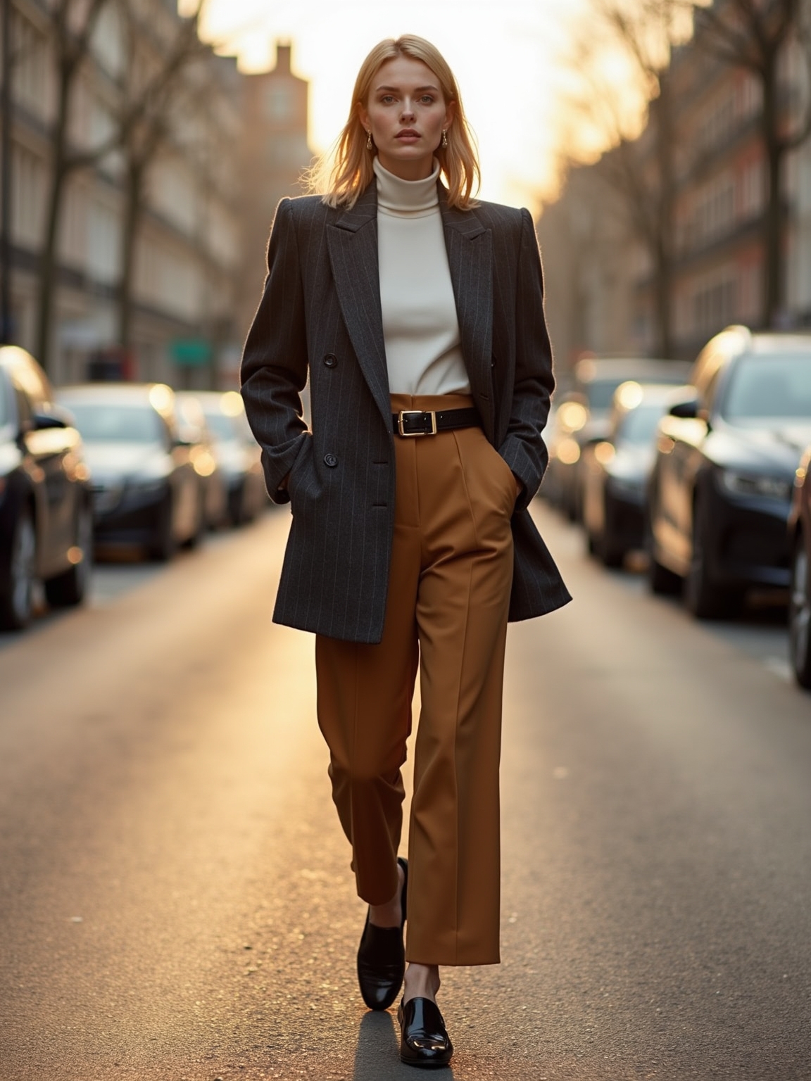 structured neutral city chic