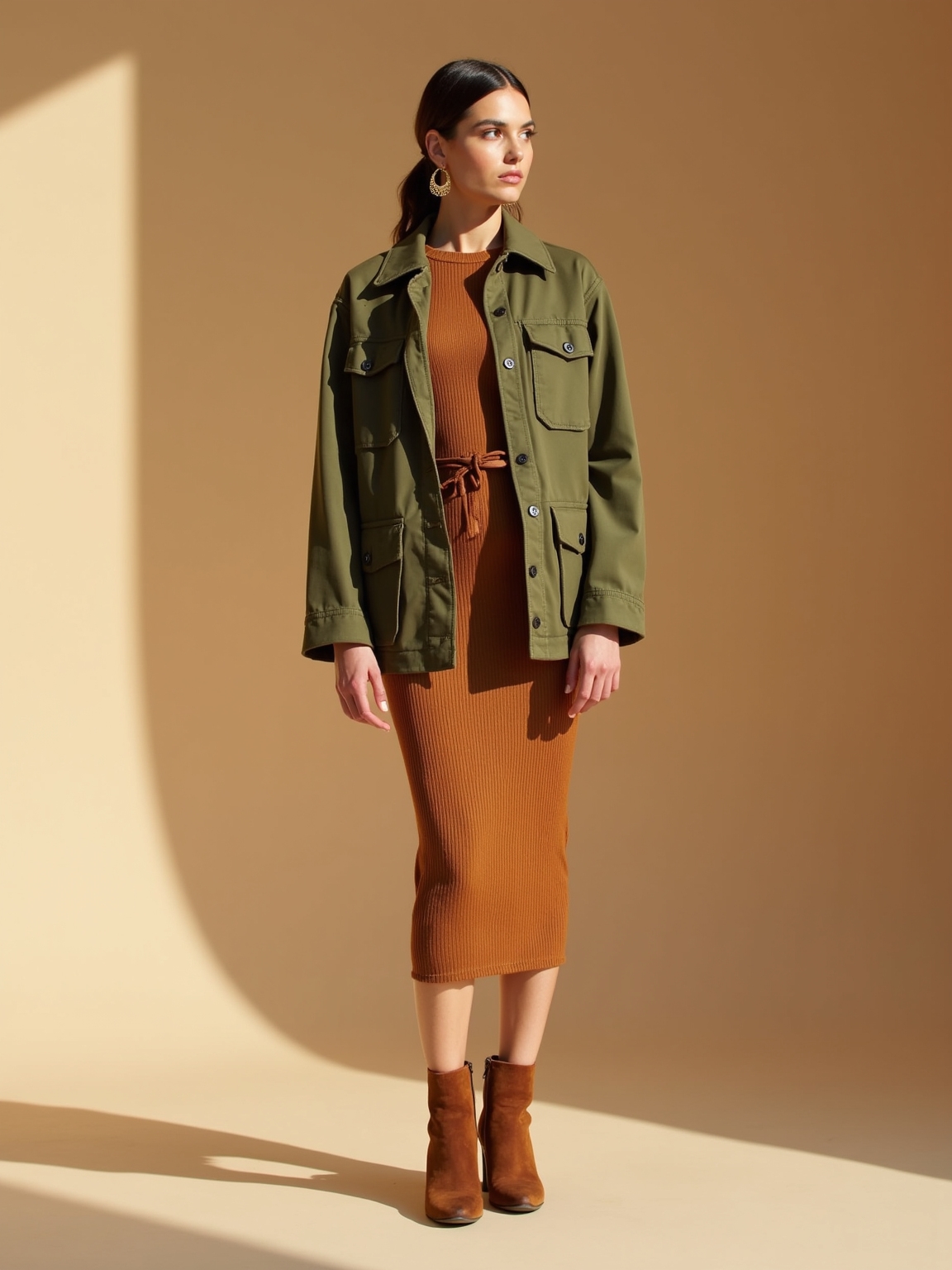 structured pockets flowing knit