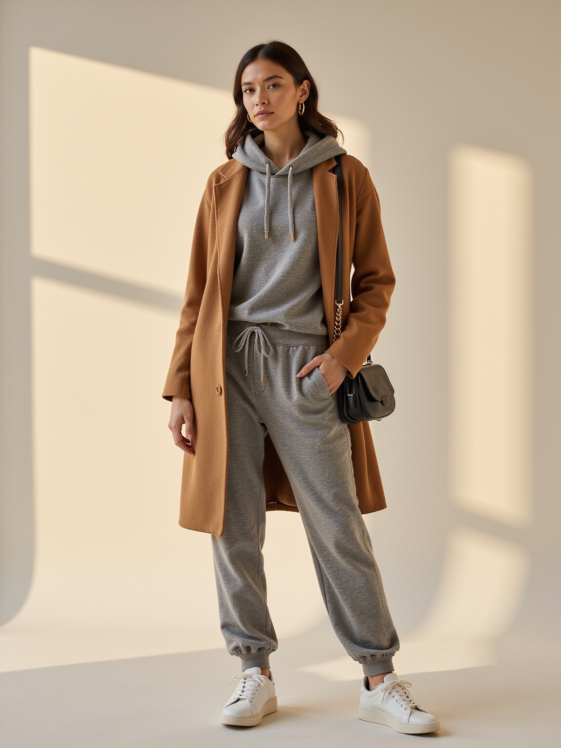 structured sweatshirt meets tailoring