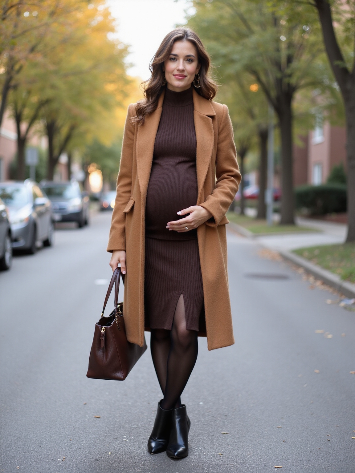 stylish fall maternity wardrobe