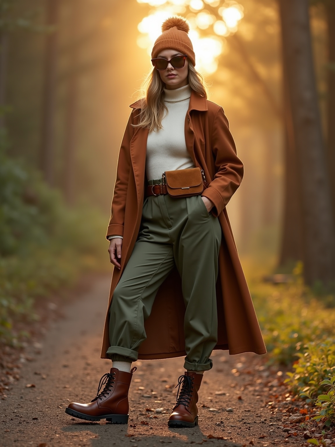 stylish layered fall hiking gear