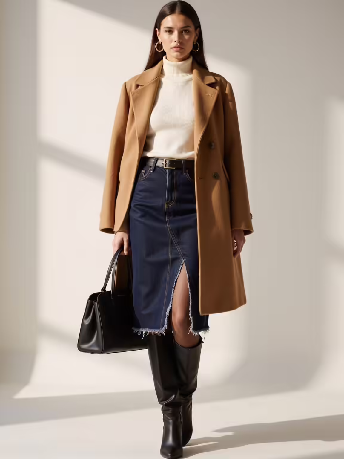 stylish playful winter jeanskirts