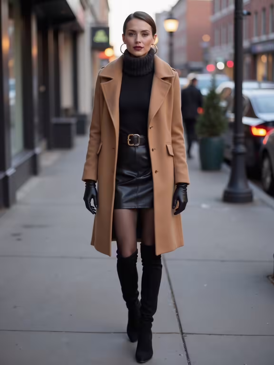 stylish warm winter going out