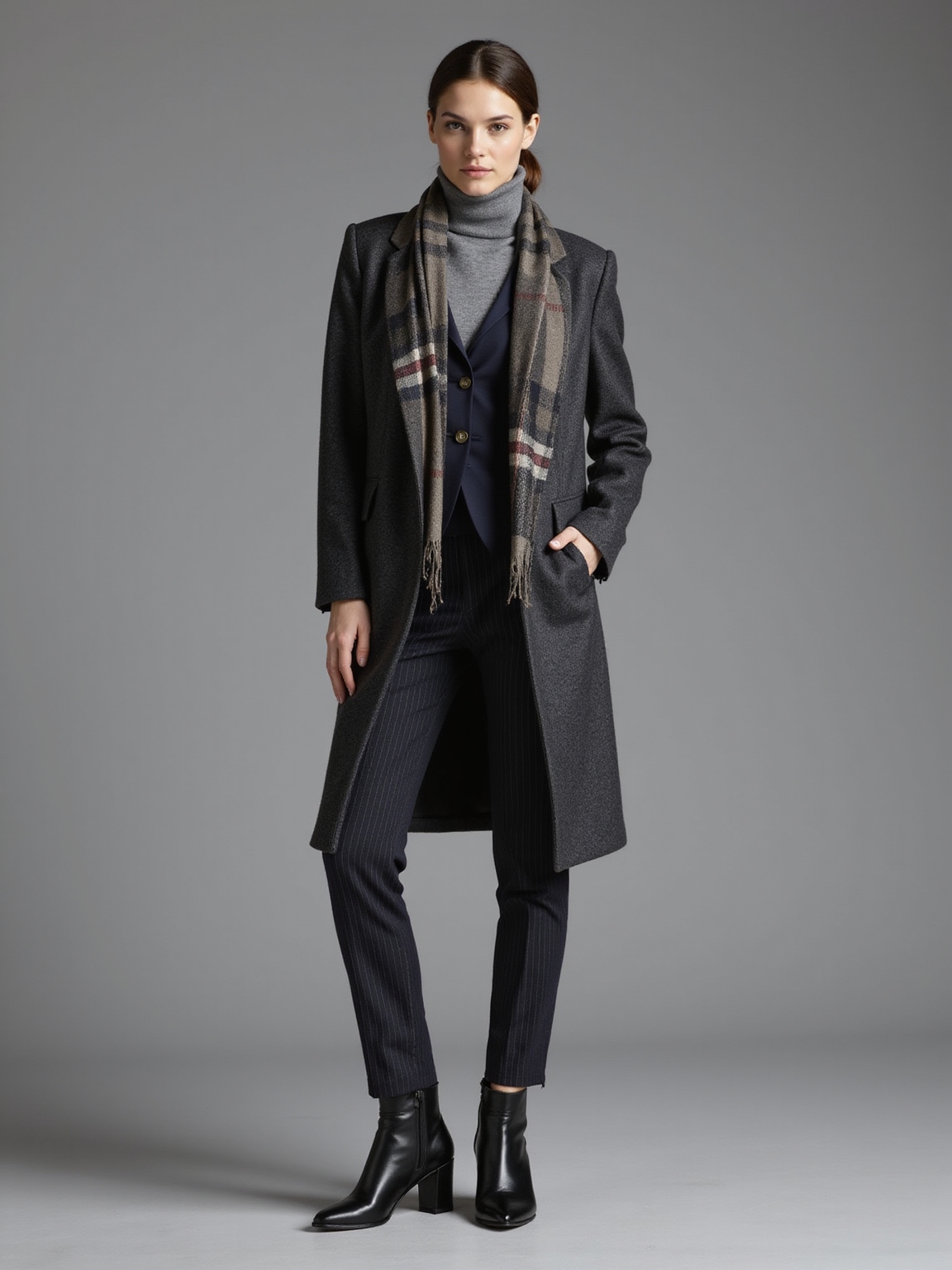 subtle textured patterned winter layering