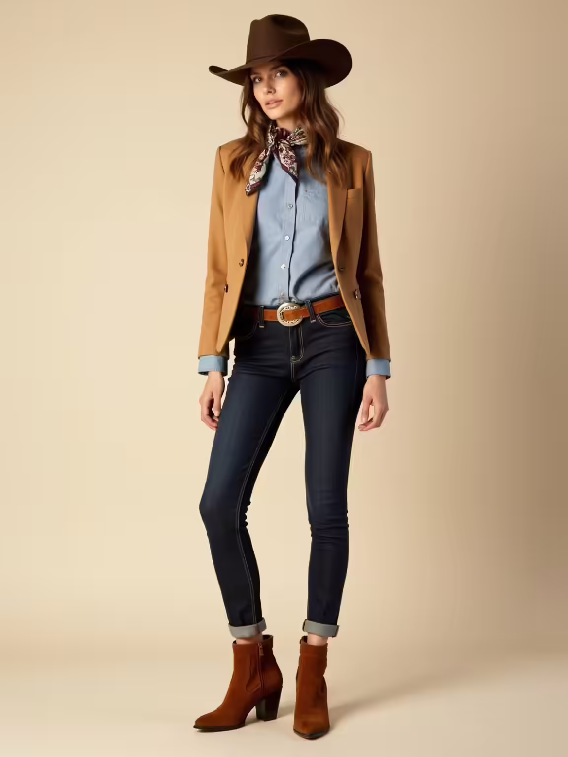 sun washed chambray tailored blazer