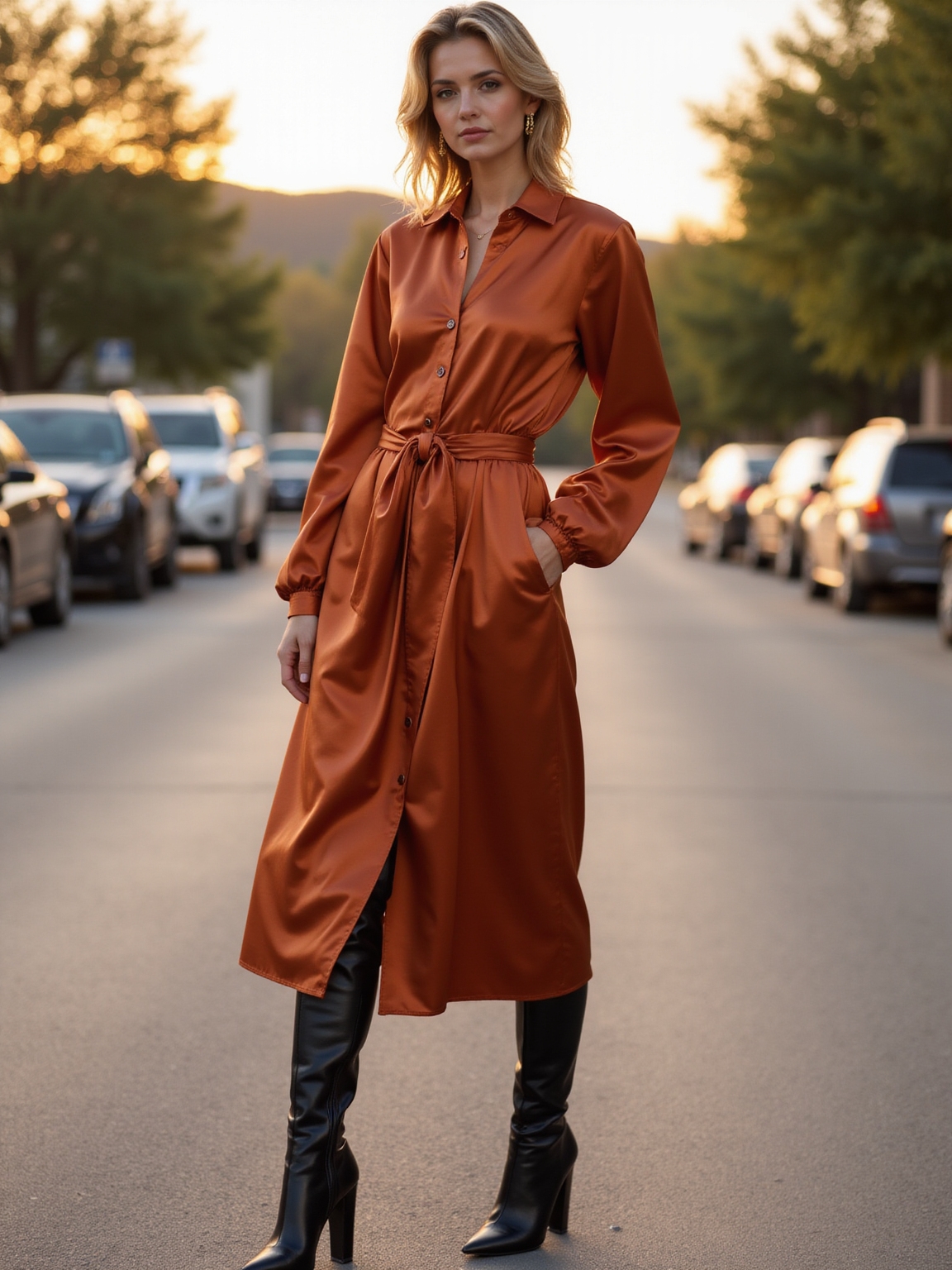 swaying midi grounded boots
