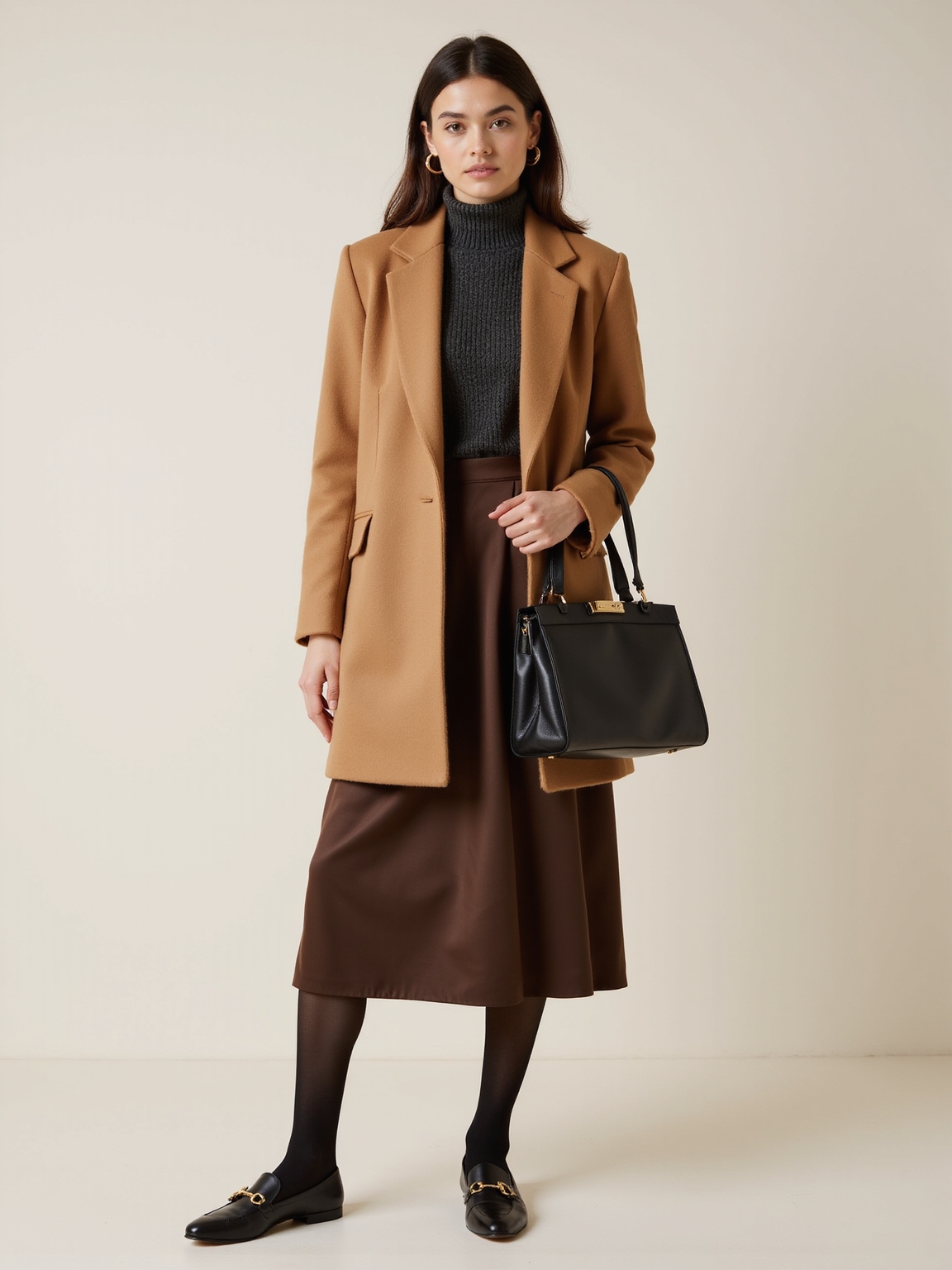 swishy midi skirt ensemble