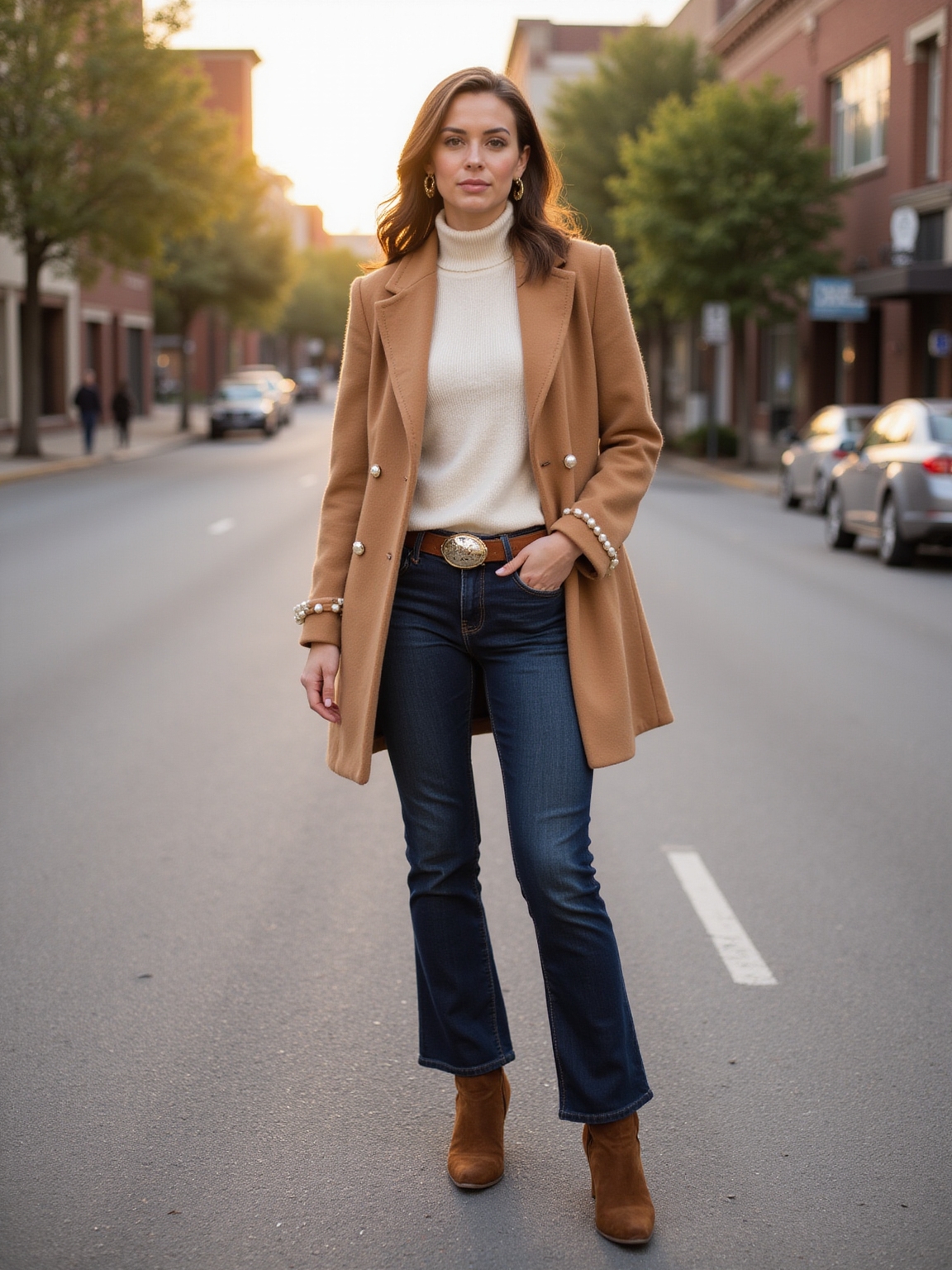 tailored camel wool coat elegance